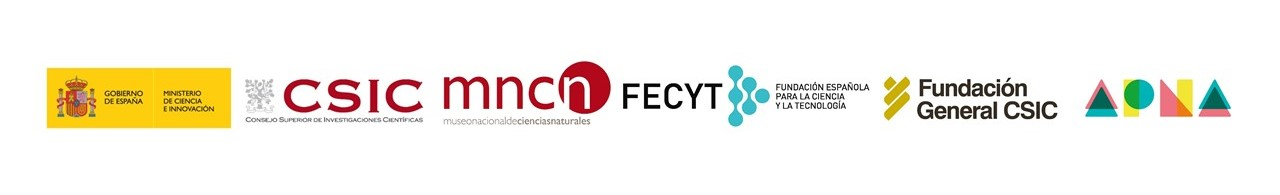 Logos Ministerio, CSIC, MNCN, FECYT, FGCSIC, APNA