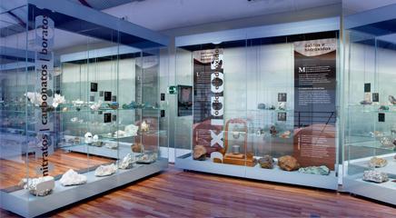 Vista general de la exposición de minerales